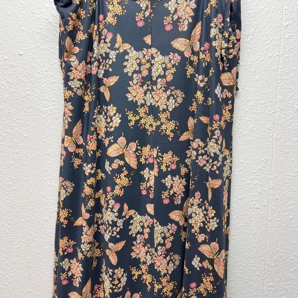 Live To Be Spoiled Y2K Womens Dress Small Babydoll Mesh Midi Butterfly Print - Picture 9 of 14